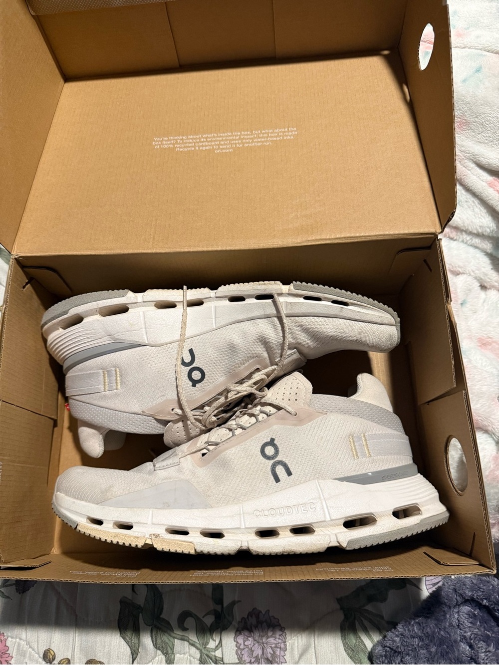 On Running Men’s CloudTec Trainer — Light Beige with Gray Accents
